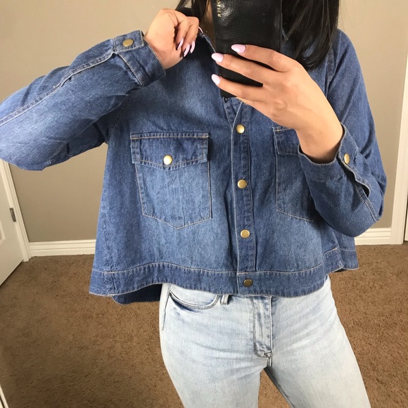 CURRENT AIR || Denim Crop - Picture 3 of 6